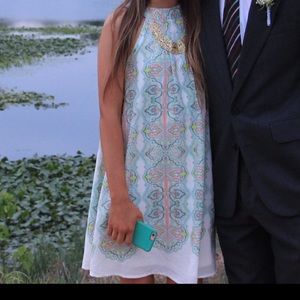 Halter neckline dress